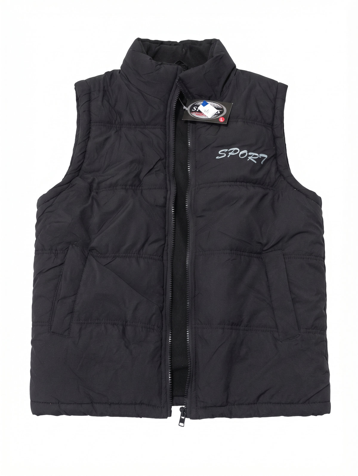 Men's padded sleeveless puffer jacket