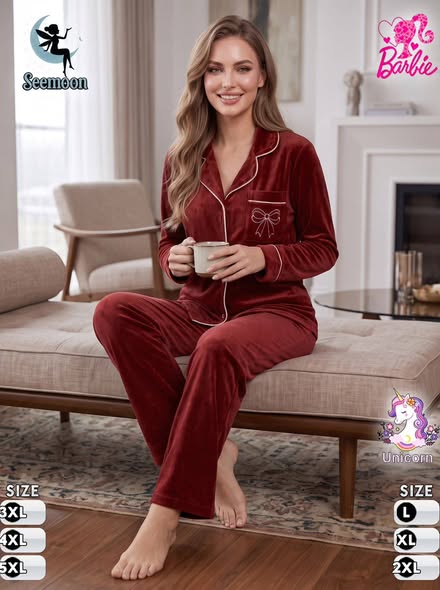 Women's velour pajama